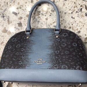 Coach Two-Tone Blue and Gray Satchel